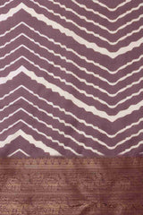 Purple Soft Silk Stripe Saree