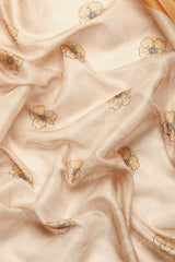 Women's Beige Cotton Silk Floral Saree