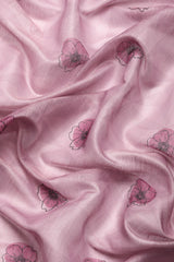 Women's Pink Cotton Silk Floral Saree