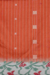 Orange Soft Silk Stripe Saree