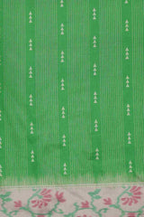 Green Soft Silk Stripe Saree