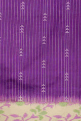 Purple Soft Silk Stripe Saree