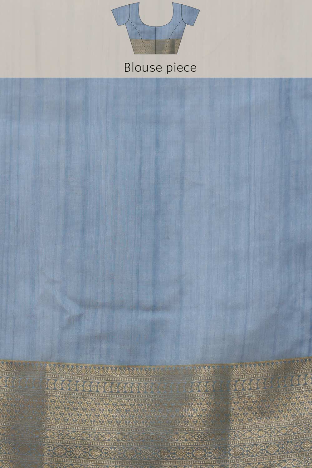 Blue Kota Doria Silk Embroidery Saree