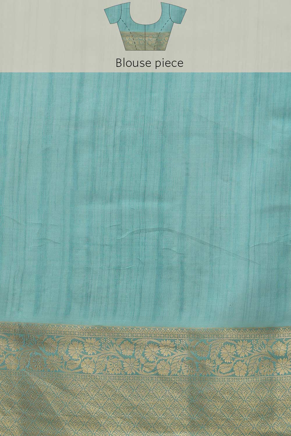 Teal Kota Doria Silk Embroidery Saree