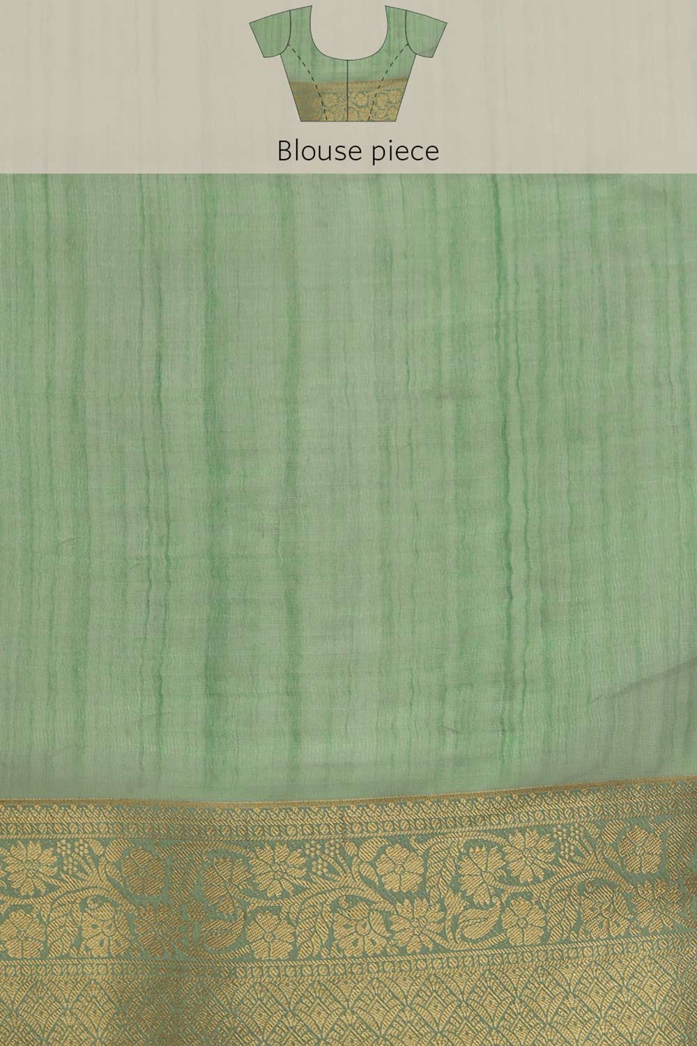 Green Kota Doria Silk Embroidery Saree