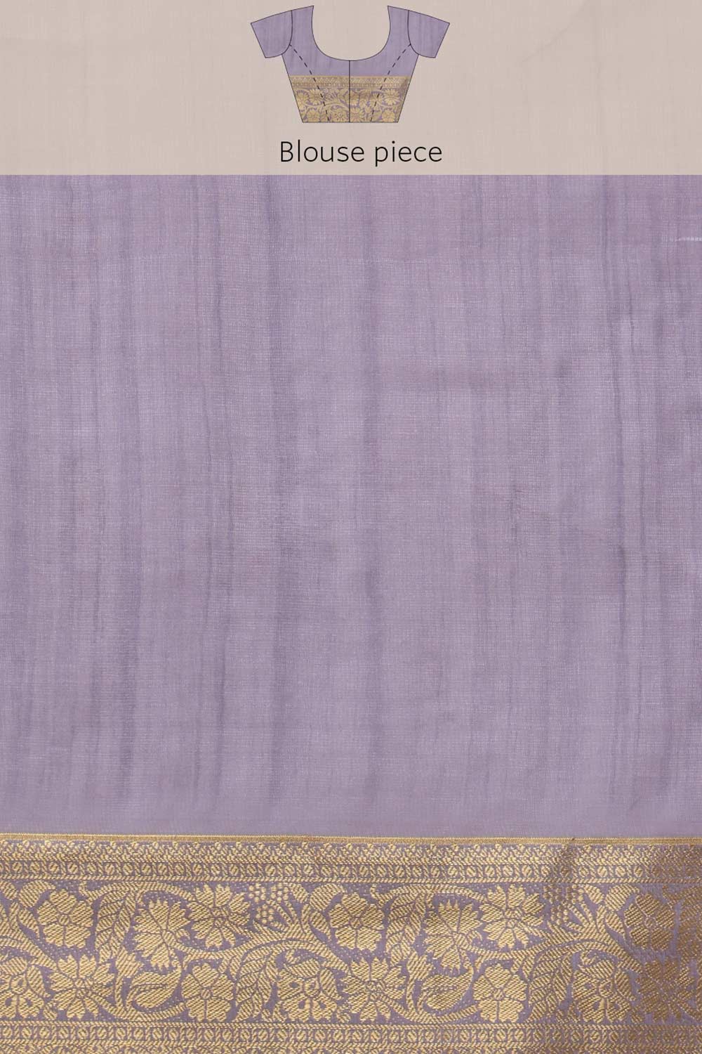 Lavender Kota Doria Silk Embroidery Saree