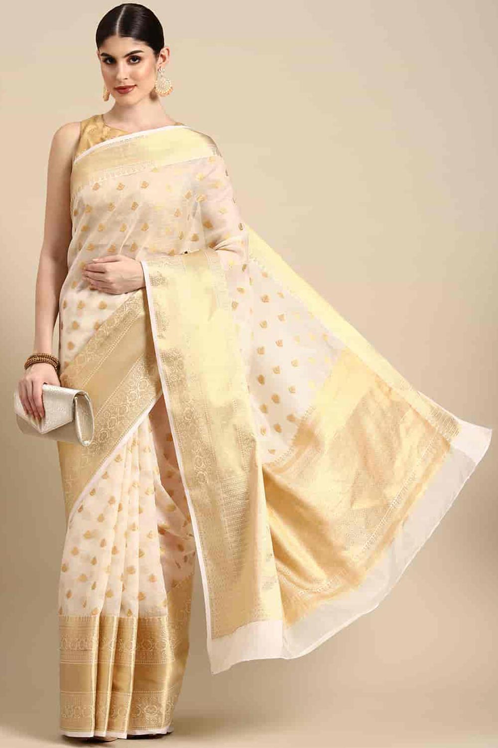 Banarasi Kota Silk Kasavu Saree