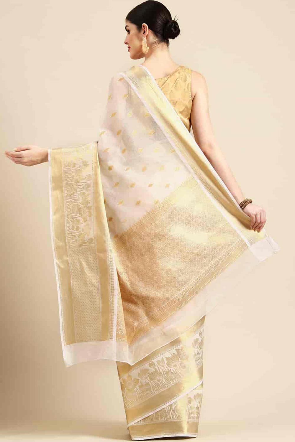 Banarasi Kota Silk Kasavu Saree