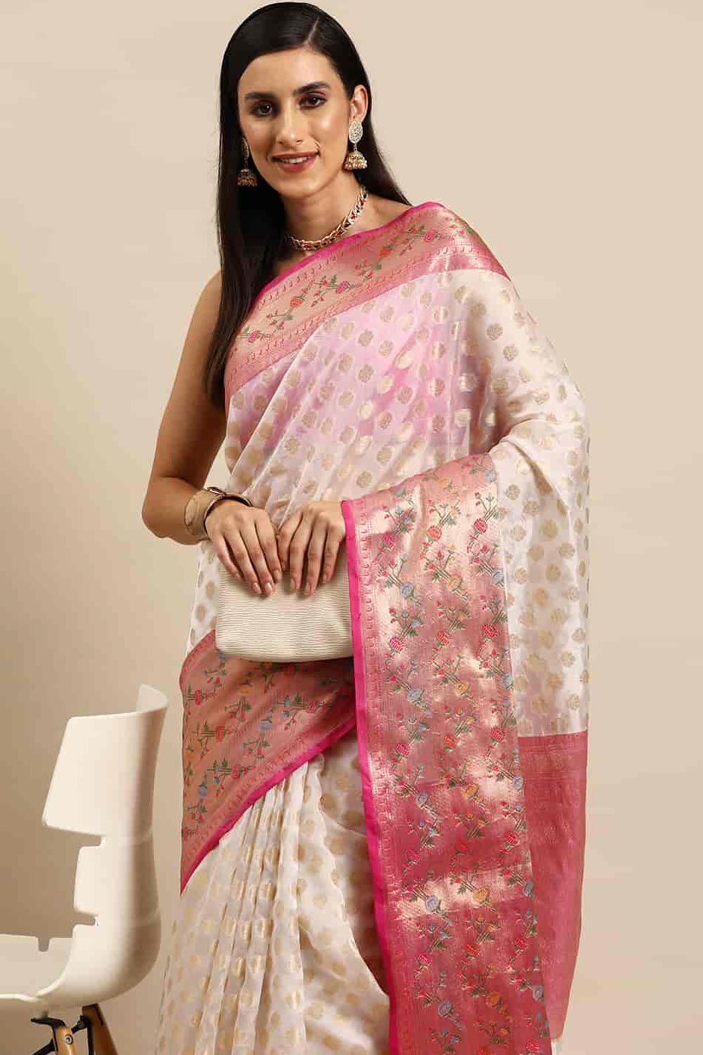 Banarasi Kota Silk Kasavu Saree