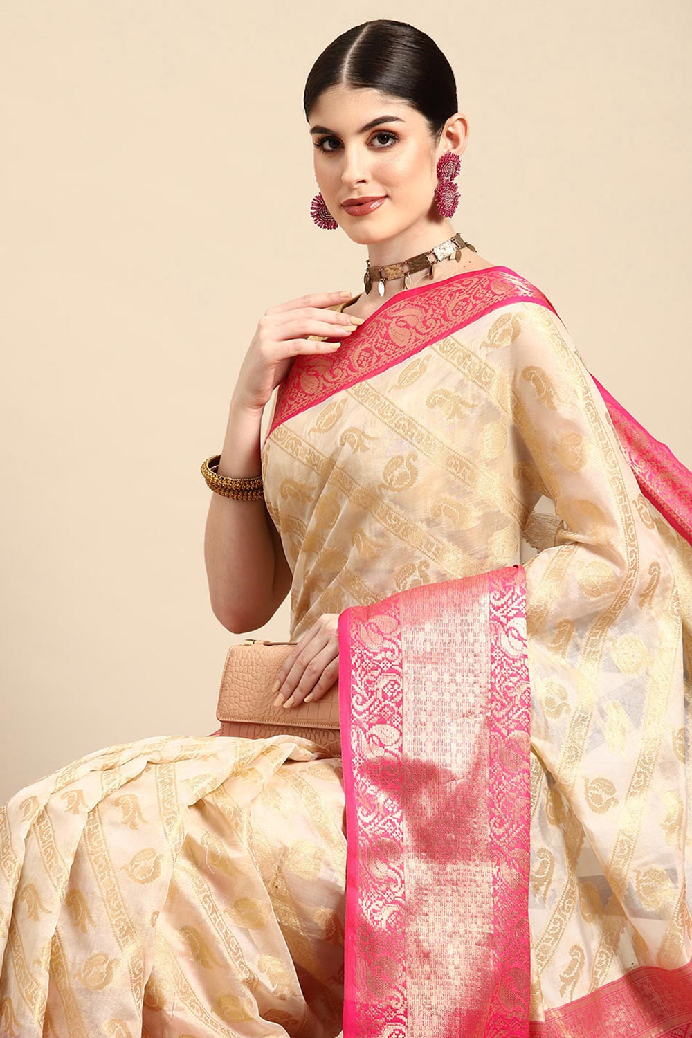 Banarasi Kota Silk Kasavu Saree