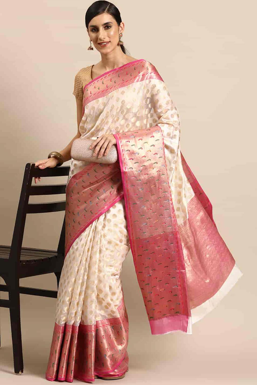 Banarasi Kota Silk Kasavu Saree