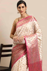 Banarasi Kota Silk Kasavu Saree