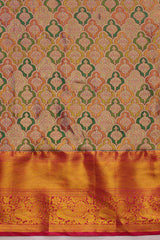 Multicolor Pure Silk Woven Design Banarasi Saree