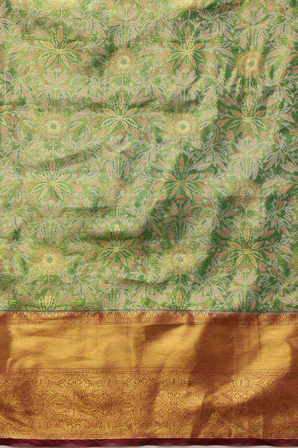 Green Pure Silk Woven Design Banarasi Saree