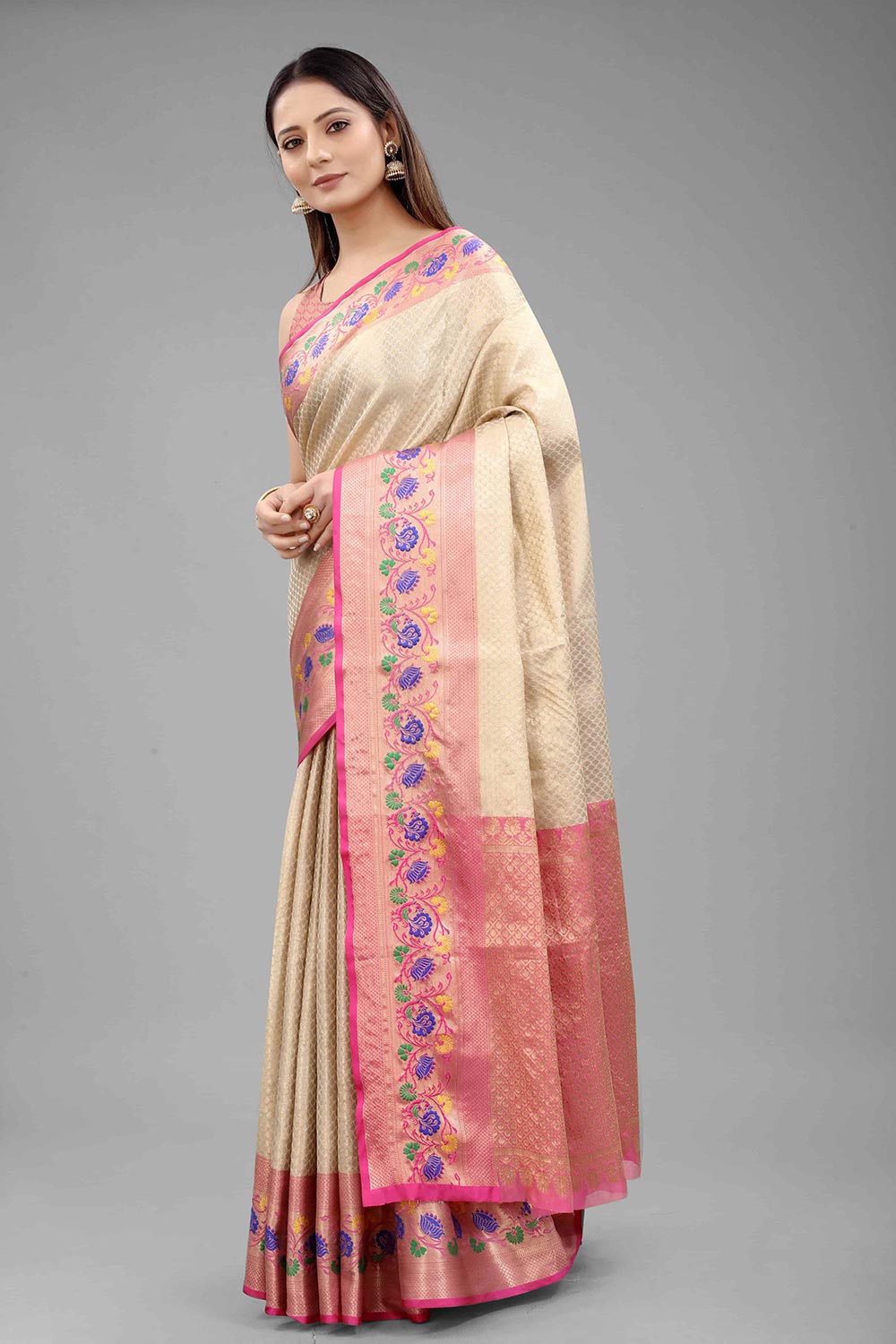 Kanjivaram Silk Woven Kasavu Saree