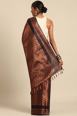 Black Tissue Woven Saree