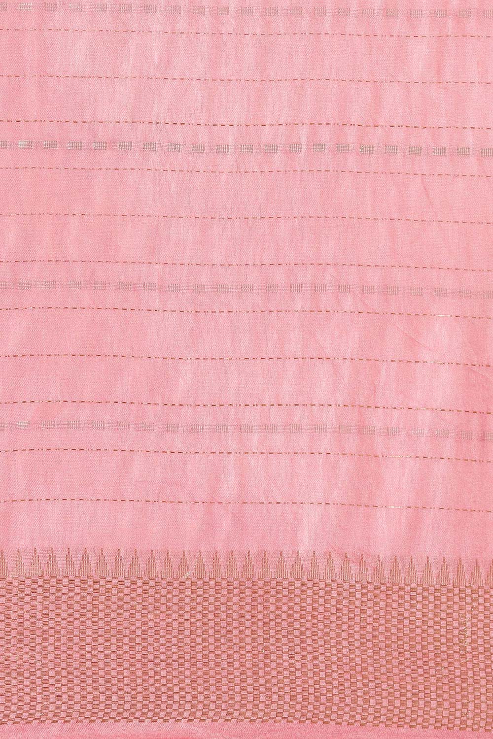 Pink Silk Blend Woven Saree