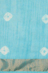 Blue Silk Blend Woven Saree