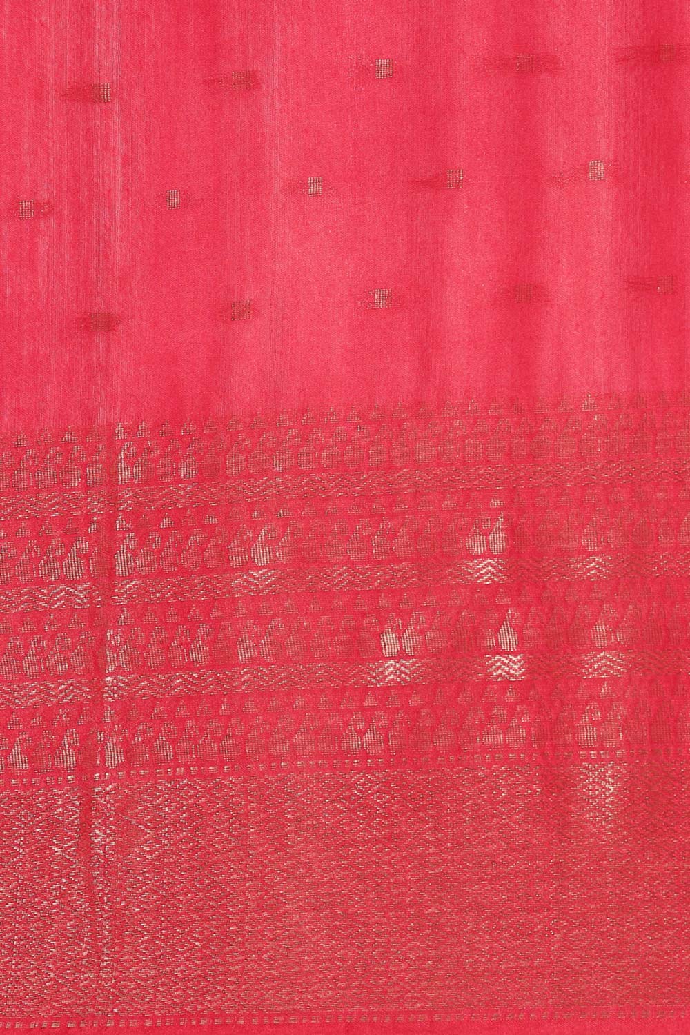 Peach Silk Blend Woven Saree