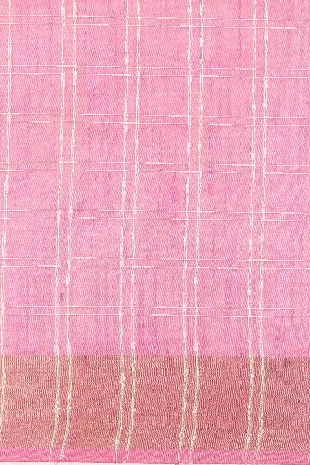 Pink Silk Blend Woven Saree