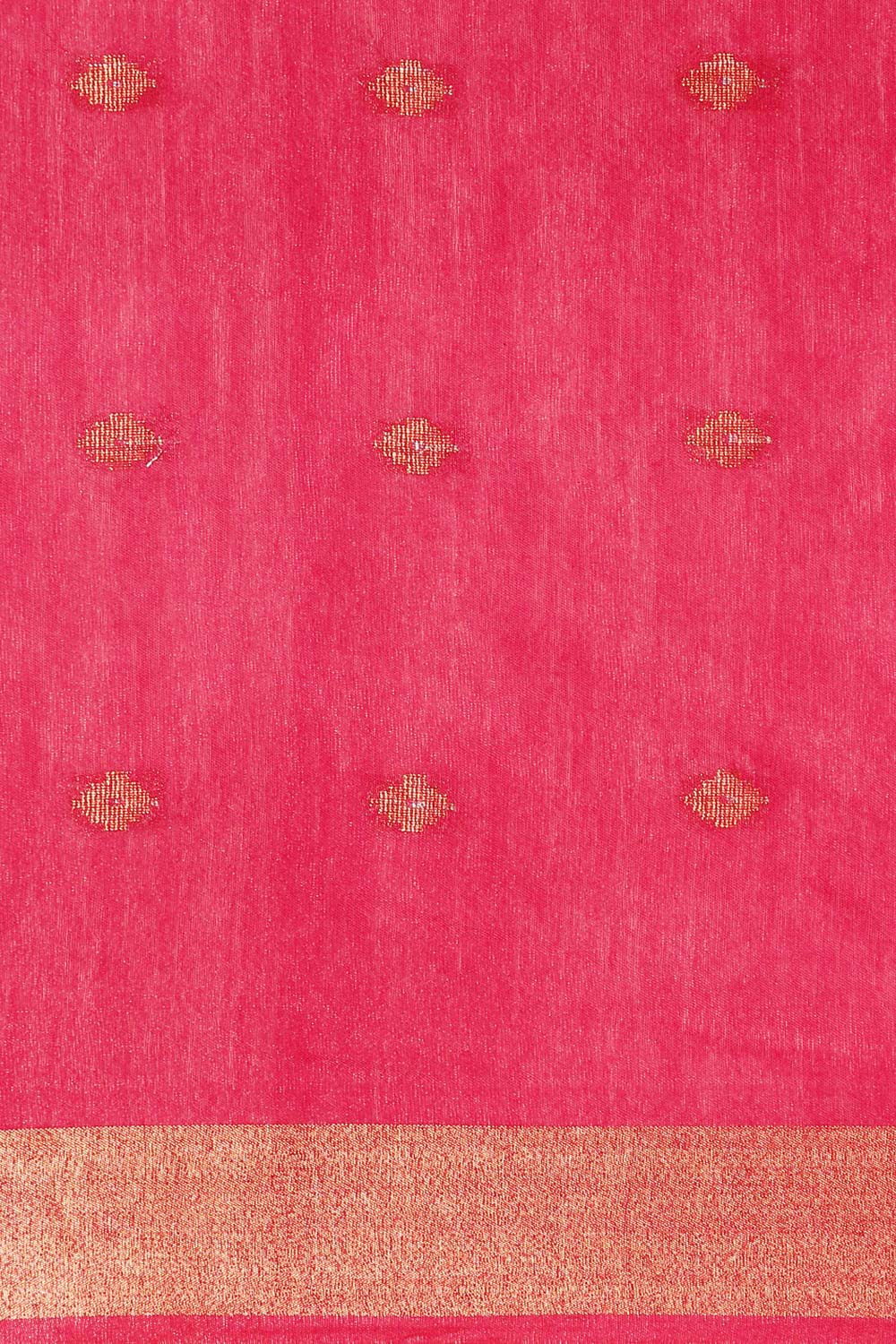 Pink Silk Blend Woven Saree