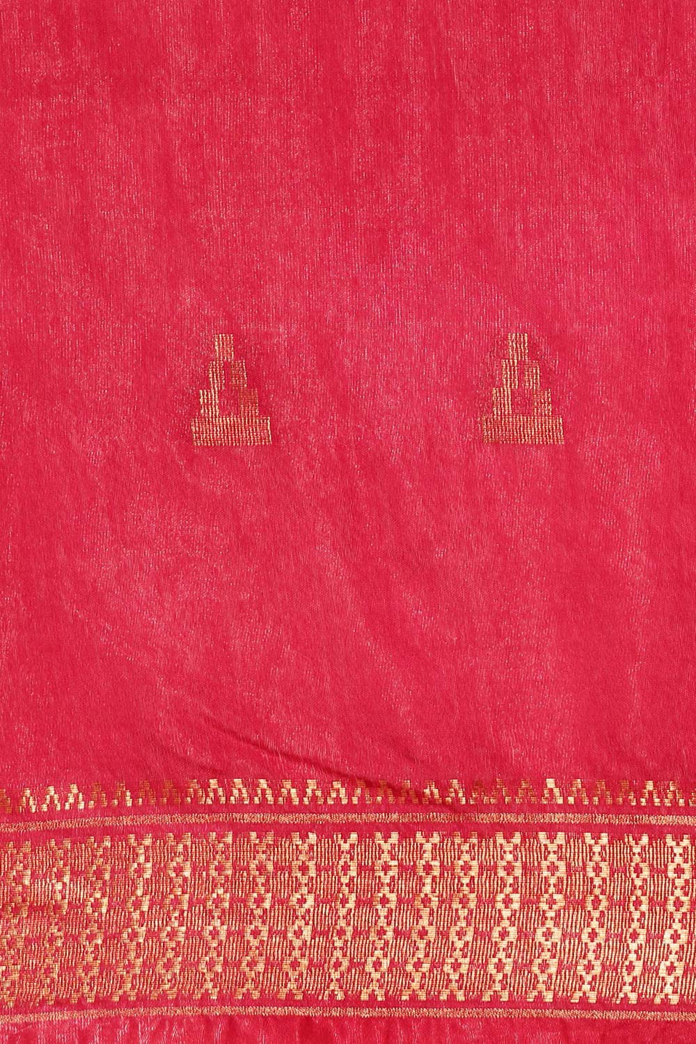 Pink Silk Blend Woven Saree