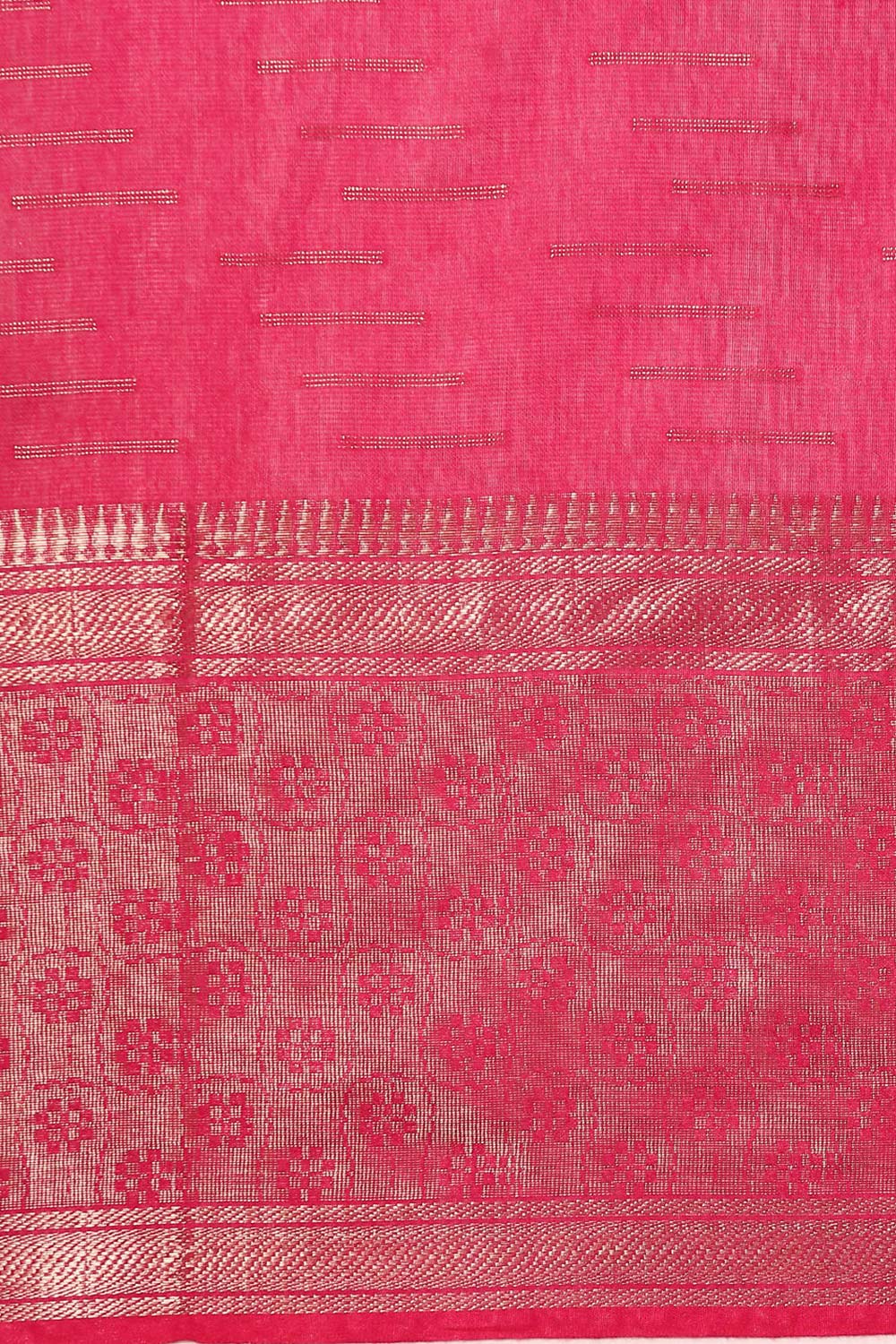 Pink Silk Blend Woven Saree