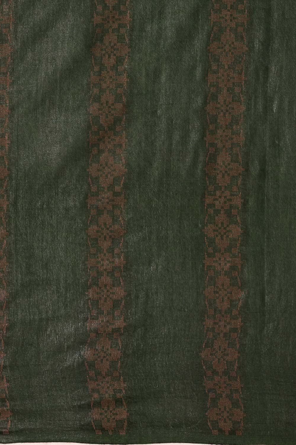 Green Silk Blend Woven Saree