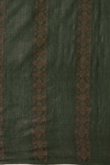 Green Silk Blend Woven Saree