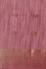 Purple Silk Blend Woven Saree