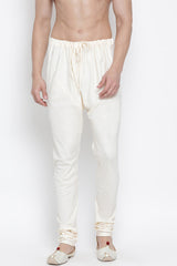 Men's Cotton Churidar Pajama In Off White