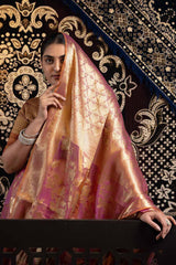 Violet Zari Velvet Saree