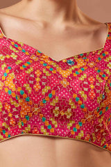 Pink Embroidered Georgette Blouse