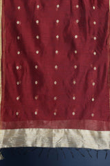 Maroon Silk Blend Dupatta