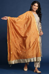 Orange Silk Blend Dupatta