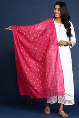 Pink Silk Blend Dupatta