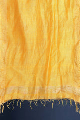 Yellow Silk Blend Dupatta