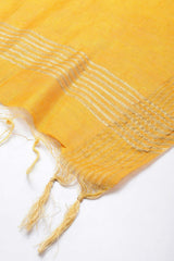 Yellow Silk Blend Dupatta