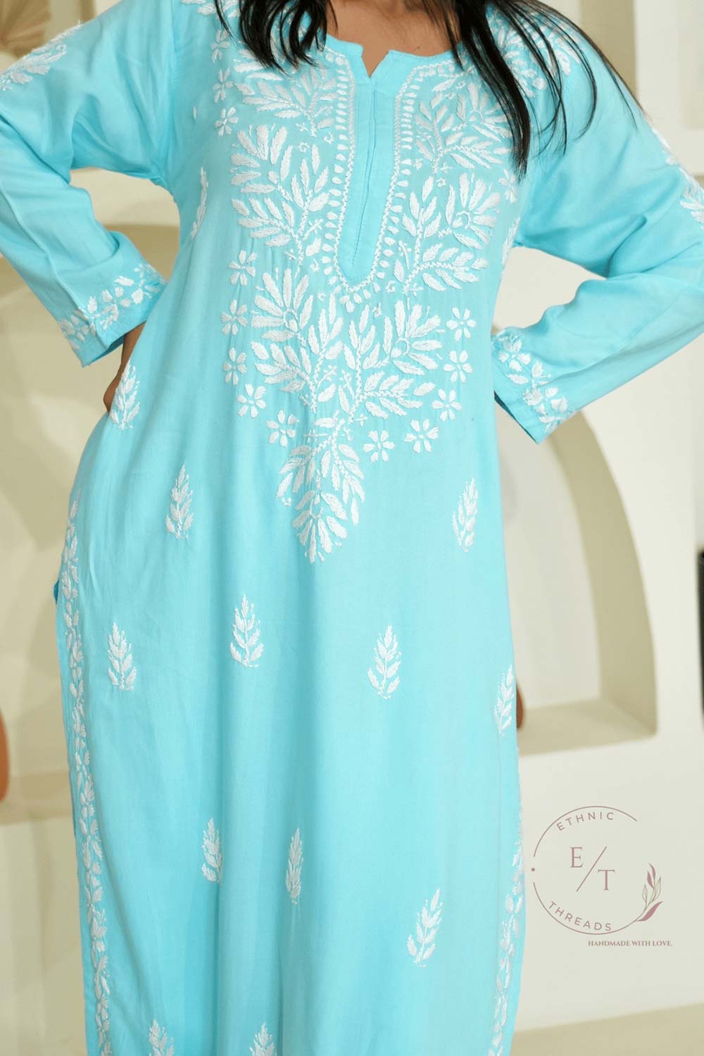 Zainab chikankari set in Blue