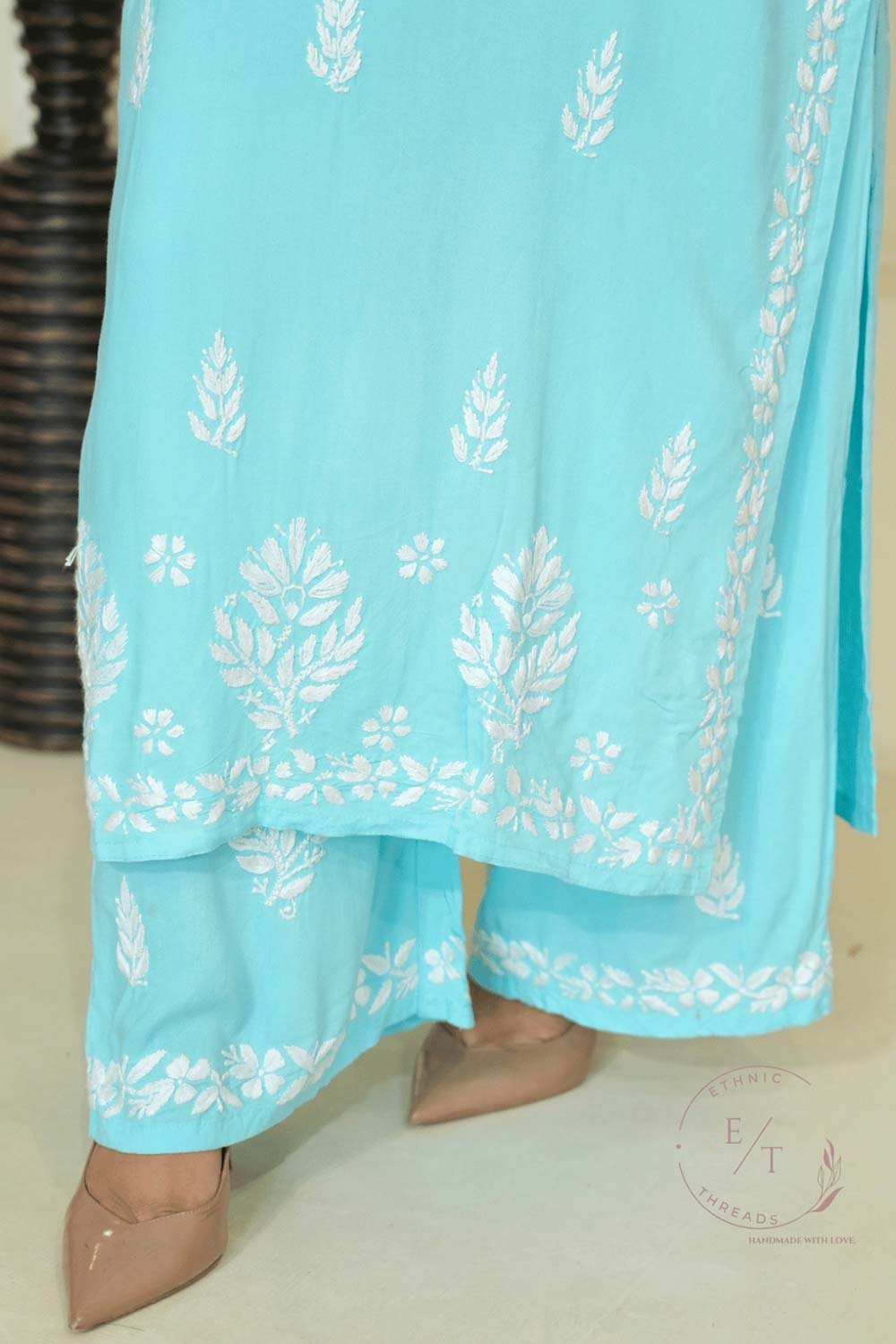 Zainab chikankari set in Blue