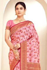 Pink Paithani Silk Woven Saree