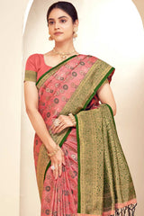 Pink Paithani Silk Woven Saree