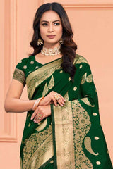 Green Silk Woven Saree