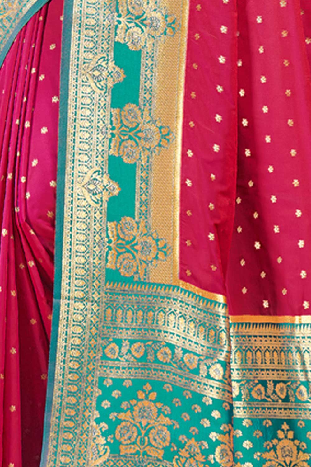 Pink Silk Woven Saree