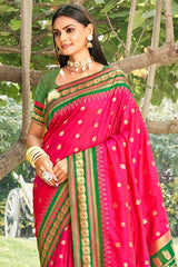 Pink Paithani Silk Woven Saree