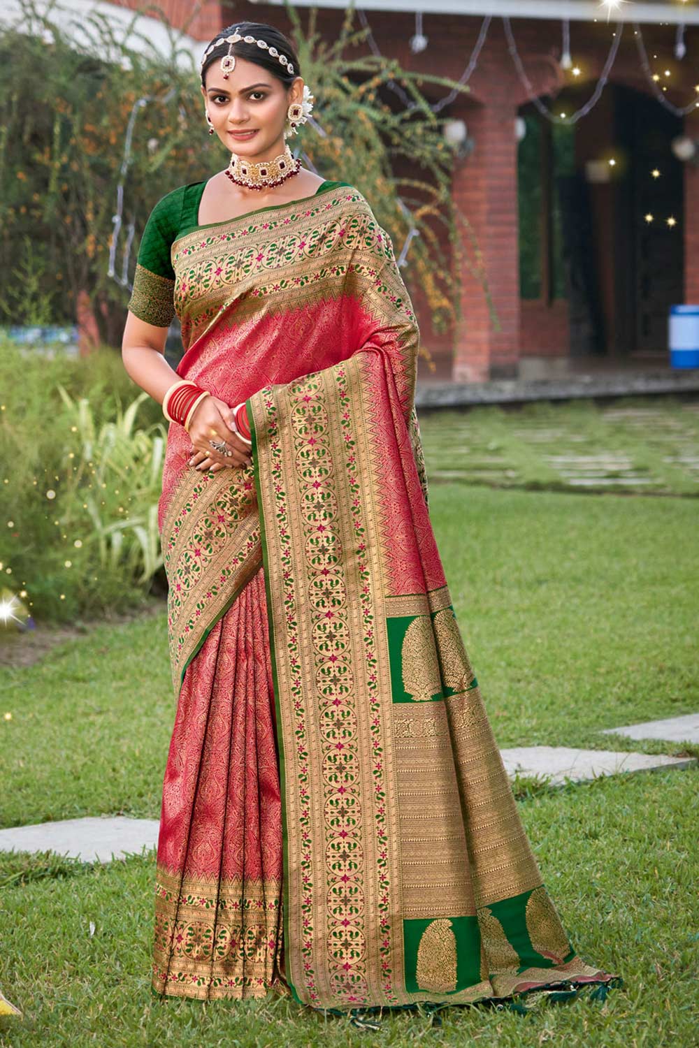 Green Kanjivaram Silk Woven Saree