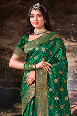 Green Silk Woven Saree