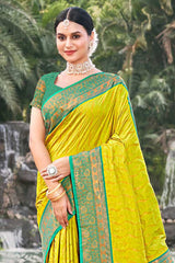 Green Banarasi Silk Woven Saree