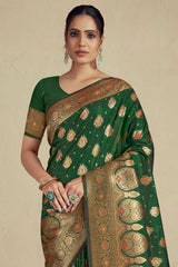 Green Silk Woven Saree