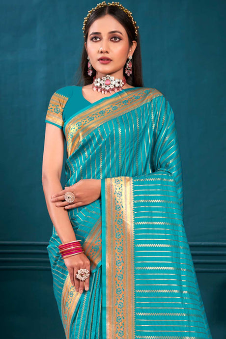 Blue Paithani Silk Woven Saree